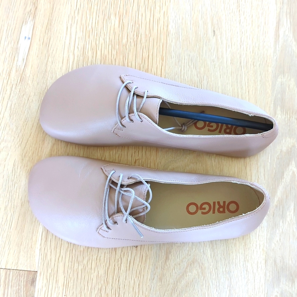 Origo women's The New Derby in Natural Leather Mauve size 9